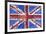 UK Flag License Plate-Design Turnpike-Framed Giclee Print