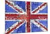 UK Flag License Plate-Design Turnpike-Mounted Giclee Print