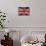 Uk Flag On A Brick Wall Background-Steve18-Art Print displayed on a wall