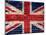 Uk Flag On A Brick Wall Background-Steve18-Mounted Art Print