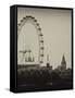 UK Landscape - Red Telephone Booth and River Thames - London - UK - England - United Kingdom-Philippe Hugonnard-Framed Stretched Canvas