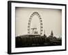 UK Landscape - Red Telephone Booth and River Thames - London - UK - England - United Kingdom-Philippe Hugonnard-Framed Photographic Print