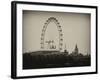 UK Landscape - Red Telephone Booth and River Thames - London - UK - England - United Kingdom-Philippe Hugonnard-Framed Photographic Print