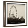 UK Landscape - Red Telephone Booth and River Thames - London - UK - England - United Kingdom-Philippe Hugonnard-Framed Photographic Print