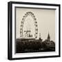 UK Landscape - Red Telephone Booth and River Thames - London - UK - England - United Kingdom-Philippe Hugonnard-Framed Photographic Print