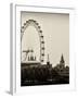 UK Landscape - Red Telephone Booth and River Thames - London - UK - England - United Kingdom-Philippe Hugonnard-Framed Photographic Print