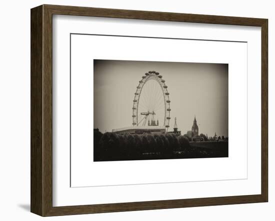 UK Landscape - Red Telephone Booth and River Thames - London - UK - England - United Kingdom-Philippe Hugonnard-Framed Art Print