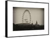 UK Landscape - Red Telephone Booth and River Thames - London - UK - England - United Kingdom-Philippe Hugonnard-Framed Stretched Canvas