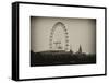 UK Landscape - Red Telephone Booth and River Thames - London - UK - England - United Kingdom-Philippe Hugonnard-Framed Stretched Canvas