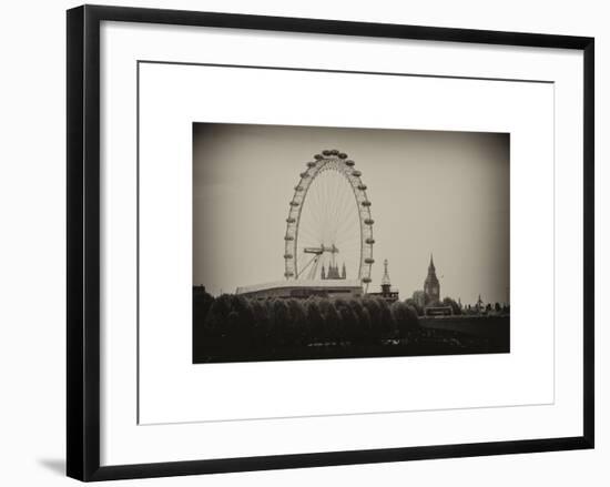 UK Landscape - Red Telephone Booth and River Thames - London - UK - England - United Kingdom-Philippe Hugonnard-Framed Art Print