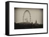 UK Landscape - Red Telephone Booth and River Thames - London - UK - England - United Kingdom-Philippe Hugonnard-Framed Stretched Canvas