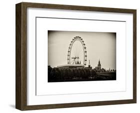 UK Landscape - Red Telephone Booth and River Thames - London - UK - England - United Kingdom-Philippe Hugonnard-Framed Art Print