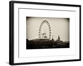 UK Landscape - Red Telephone Booth and River Thames - London - UK - England - United Kingdom-Philippe Hugonnard-Framed Art Print