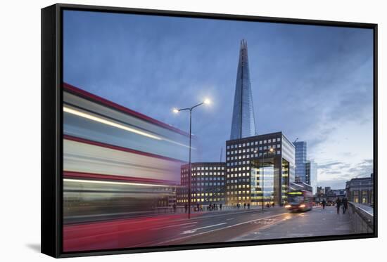 Uk, London a View of the Shard from London Bridge-Roberto Cattini-Framed Stretched Canvas