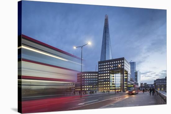 Uk, London a View of the Shard from London Bridge-Roberto Cattini-Stretched Canvas