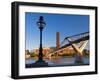 Uk, London, Bankside, Tate Modern and Millennium Bridge over River Thames-Alan Copson-Framed Photographic Print