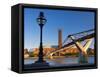Uk, London, Bankside, Tate Modern and Millennium Bridge over River Thames-Alan Copson-Framed Stretched Canvas