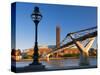 Uk, London, Bankside, Tate Modern and Millennium Bridge over River Thames-Alan Copson-Stretched Canvas