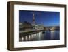 UK, London. South Bank of the Thames River at twilight-Rob Tilley-Framed Photographic Print