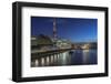 UK, London. South Bank of the Thames River at twilight-Rob Tilley-Framed Photographic Print