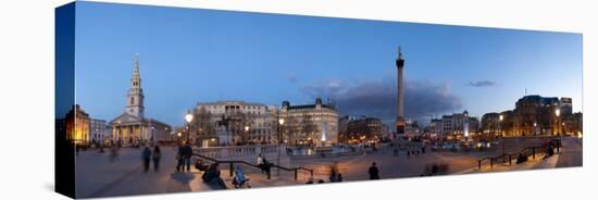 Uk, London, Trafalgar Square-Alan Copson-Stretched Canvas