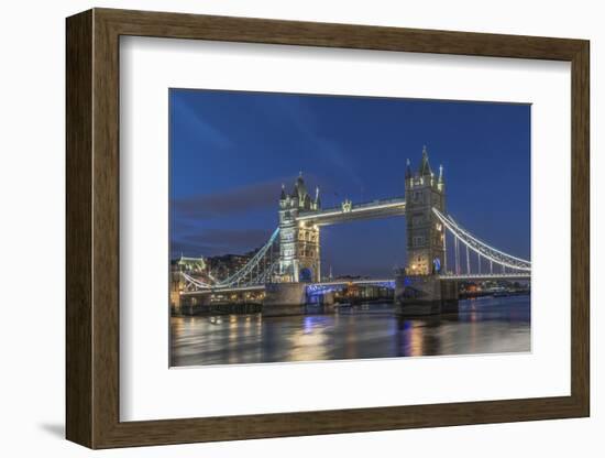 UK, London. Twilight Tower Bridge-Rob Tilley-Framed Photographic Print