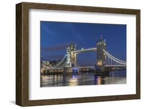 UK, London. Twilight Tower Bridge-Rob Tilley-Framed Photographic Print