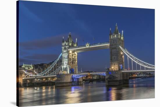 UK, London. Twilight Tower Bridge-Rob Tilley-Stretched Canvas