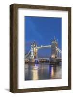 UK, London. Twilight Tower Bridge-Rob Tilley-Framed Photographic Print