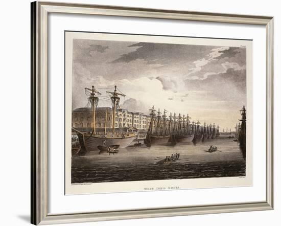 UK, London, Wharf at Westminister Bridge-Jacques-Laurent Agasse-Framed Giclee Print