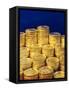 UK Money, Pound Coins-Fraser Hall-Framed Stretched Canvas