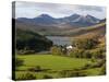 Uk, North Wales, Snowdonia; the Snowdon Horseshoe Rises Above Llyn Mymbr-John Warburton-lee-Stretched Canvas