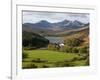 Uk, North Wales, Snowdonia; the Snowdon Horseshoe Rises Above Llyn Mymbr-John Warburton-lee-Framed Photographic Print