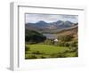 Uk, North Wales, Snowdonia; the Snowdon Horseshoe Rises Above Llyn Mymbr-John Warburton-lee-Framed Photographic Print