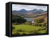 Uk, North Wales, Snowdonia; the Snowdon Horseshoe Rises Above Llyn Mymbr-John Warburton-lee-Framed Stretched Canvas