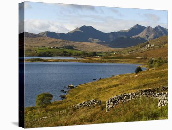 Uk, North Wales, Snowdonia; the Snowdon Horseshoe Rises Above Llyn Mymbyr-John Warburton-lee-Stretched Canvas