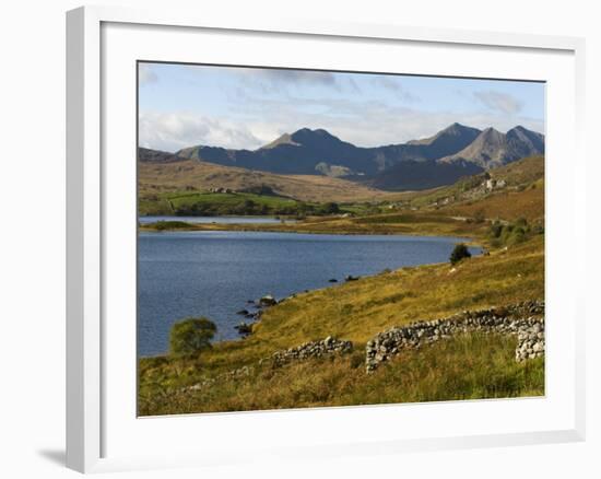 Uk, North Wales, Snowdonia; the Snowdon Horseshoe Rises Above Llyn Mymbyr-John Warburton-lee-Framed Photographic Print