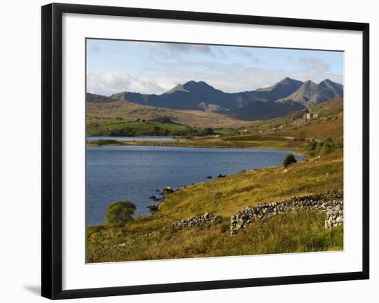 Uk, North Wales, Snowdonia; the Snowdon Horseshoe Rises Above Llyn Mymbyr-John Warburton-lee-Framed Photographic Print