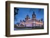 UK, Northern Ireland, Belfast, Belfast City Hall, exterior, dusk-Walter Bibikw-Framed Photographic Print