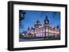 UK, Northern Ireland, Belfast, Belfast City Hall, exterior, dusk-Walter Bibikw-Framed Photographic Print