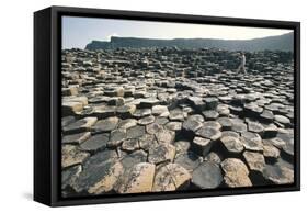 UK, Northern Ireland, County Antrim, Giant's Causeway, Basaltic Prisms-null-Framed Stretched Canvas