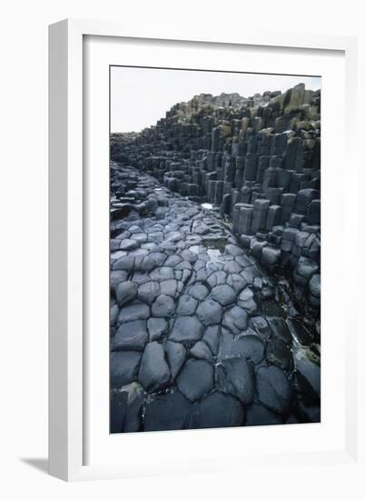 UK, Northern Ireland, County Antrim, Giant's Causeway, Prismatic Basalt Columns-null-Framed Giclee Print