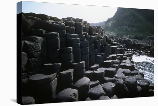 UK, Northern Ireland, County Antrim, Giant's Causeway, Prismatic Basalt Columns-null-Stretched Canvas