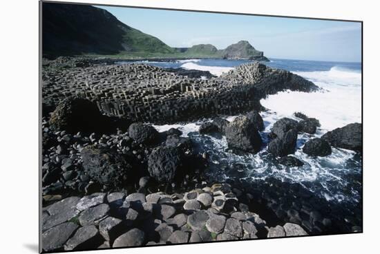 UK, Northern Ireland, County Antrim, Giant's Causeway, Prismatic Basalt Columns-null-Mounted Giclee Print