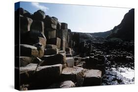 UK, Northern Ireland, County Antrim, Giant's Causeway, Prismatic Basalt Columns-null-Stretched Canvas