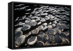 UK, Northern Ireland, County Antrim, Giant's Causeway, Prismatic Basalt Columns-null-Framed Stretched Canvas