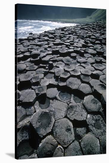 UK, Northern Ireland, County Antrim, Giant's Causeway, Prismatic Basalt Columns-null-Stretched Canvas