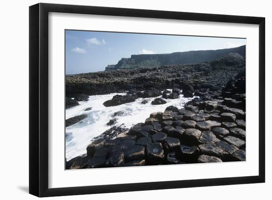 UK, Northern Ireland, County Antrim, Prismatic Basalt Columns of Giant's Causeway-null-Framed Giclee Print