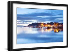 Uk, Scotland, Argyll and Bute, Oban. the Port of Oban During the Last Light of the Day.-Ken Scicluna-Framed Photographic Print
