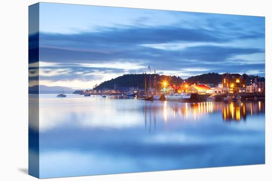 Uk, Scotland, Argyll and Bute, Oban. the Port of Oban During the Last Light of the Day.-Ken Scicluna-Stretched Canvas